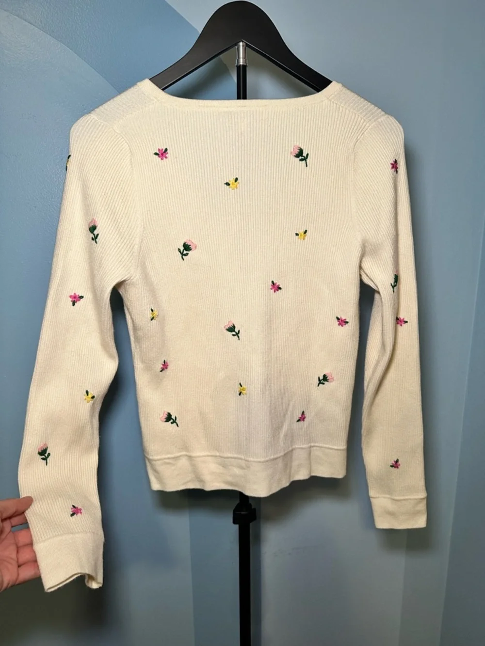 Favorite Daughter Knit Cardigan with Floral Embroidery - Picture 2 of 8